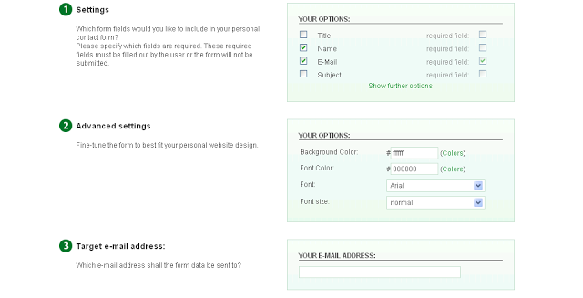 contact form blogger