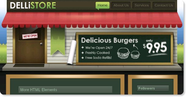 deli store blogspot template