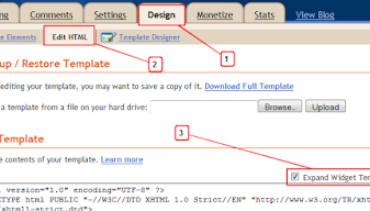 design edit html expand widget templates blogger 1