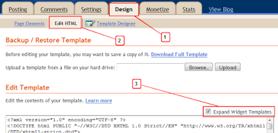 design edit html expand widget templates blogger