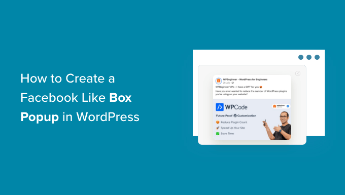 how to create a facebook like box popup in wordpress