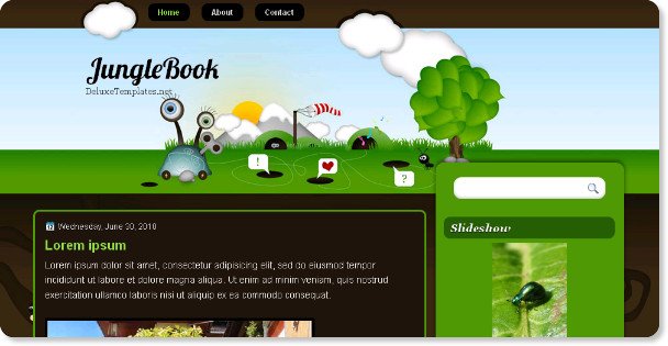 jungle book blogspot template