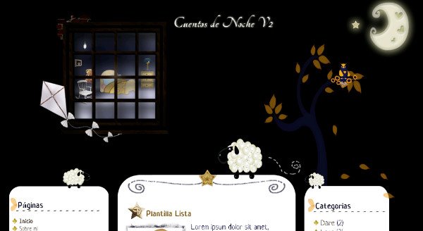 night tales black blogger template