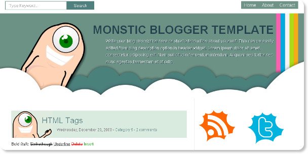 odd bright blogspot template