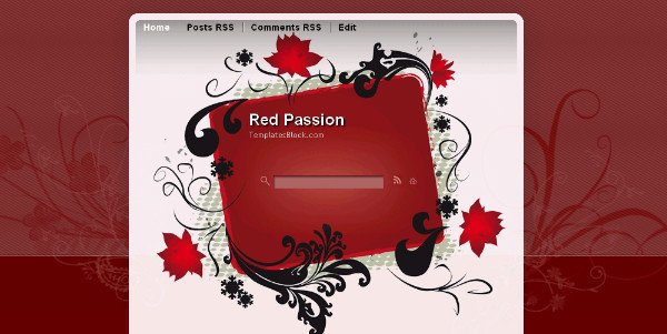 red love blogspot template