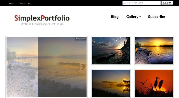 simplex portfolio blogger template