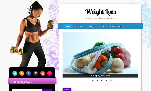 weight loss diet theme blogger template