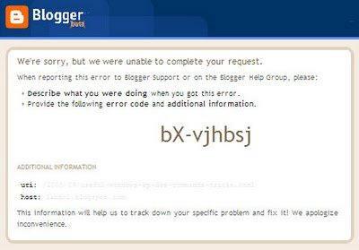 bx error blogger