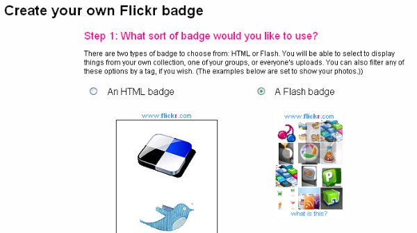 flickr animated badge